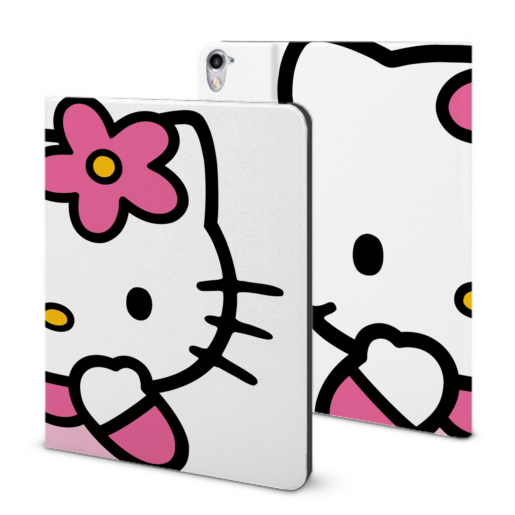 （画像用） Hello Kitty ハローキティ IPad ケース ブック型 PUレザー TPU 耐衝撃 軽量 薄型 ペン収納なし 全面保護 IPad 各モデル対応